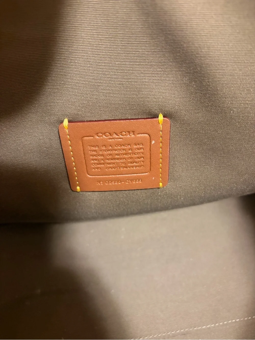 Coach Taupe Pebbled Leather Work Tote with Gold Hardware